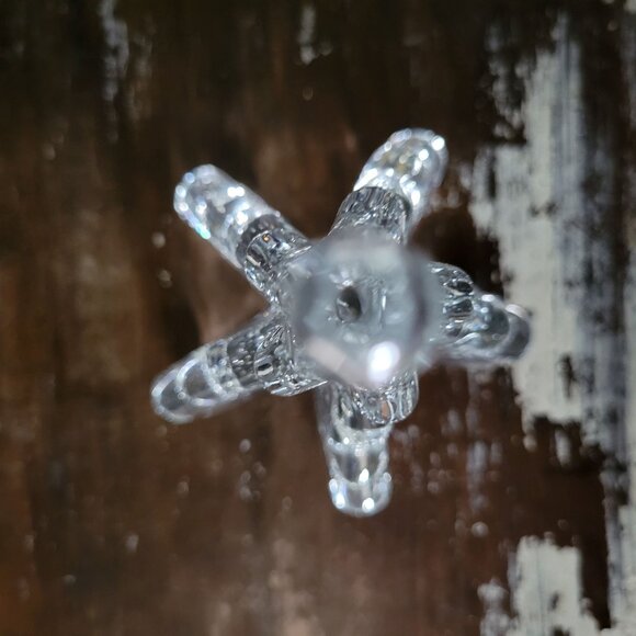 Vintage Glass Christmas Tree Clear Glass Christmas Tree, 8.125 Inches - Picture 5 of 6